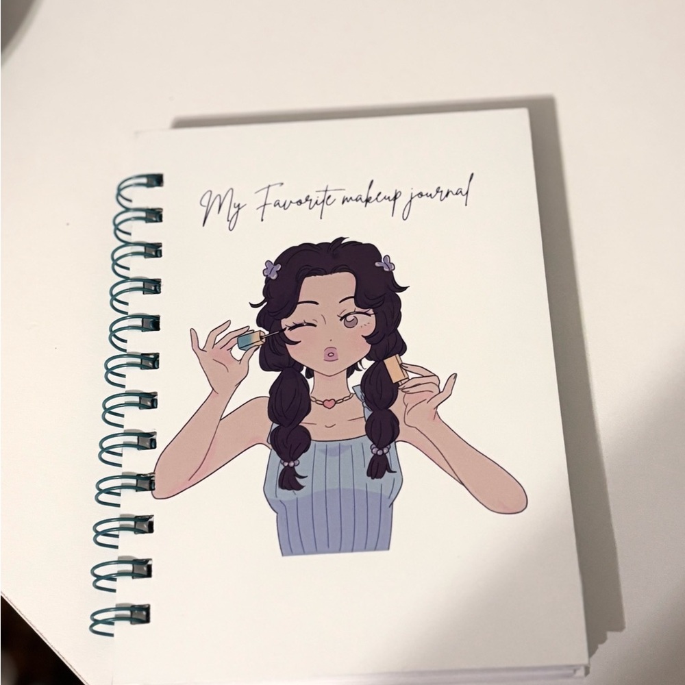 Spiral-Bound Makeup Journal with pages for your favorite makeup journal